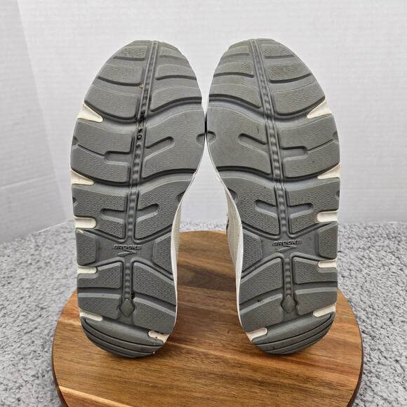 Brooks Mens 10.5D Addiction Walker White Leather Comfort Walking Lace Up Shoe - Picture 8 of 12